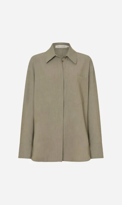 Camilla and Marc | Ramon Shirt - Light Khaki Marle sold by Sister & Co