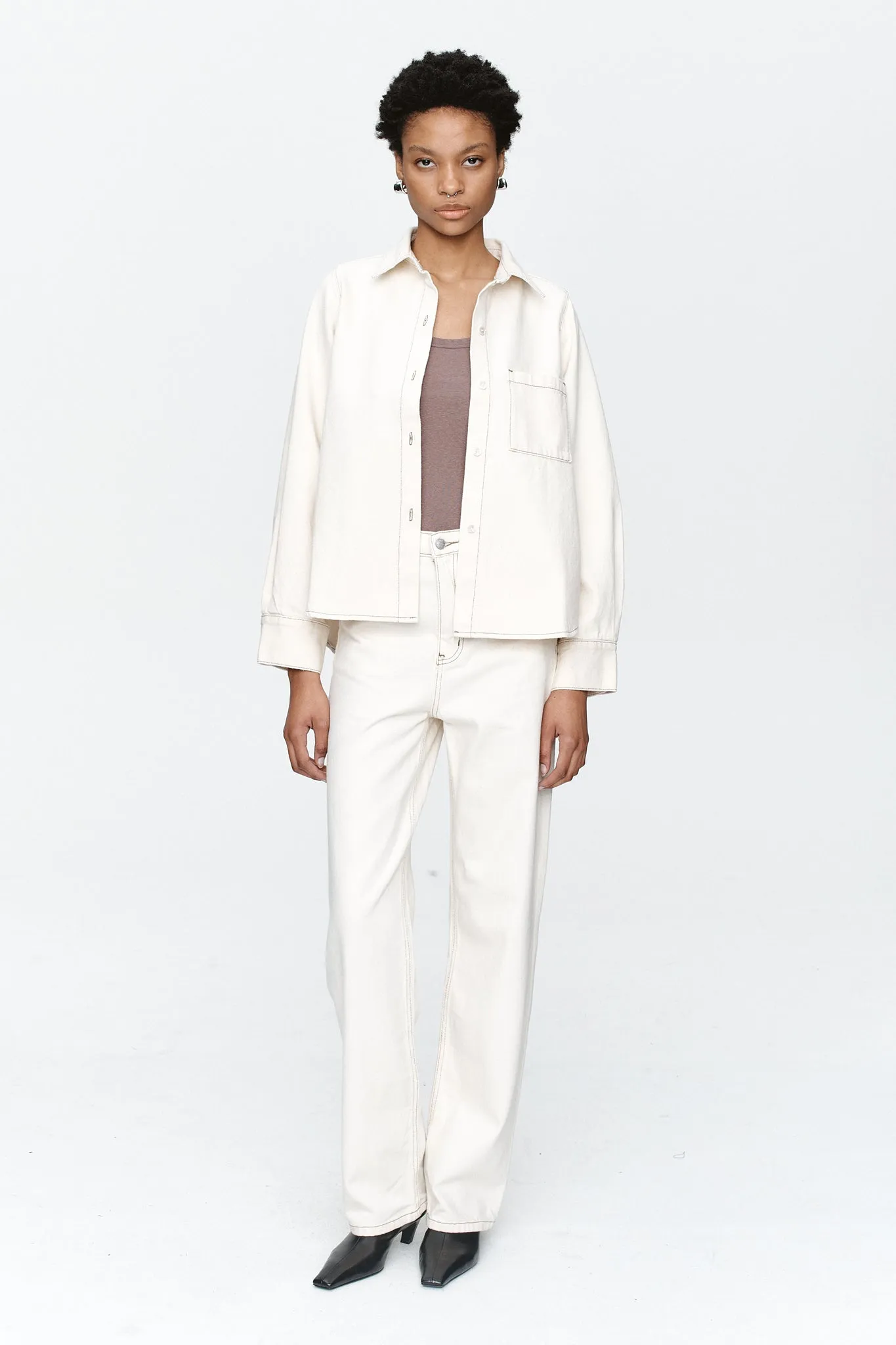 Marle | Pearl Shirt - Ecru sold by Sister & Co