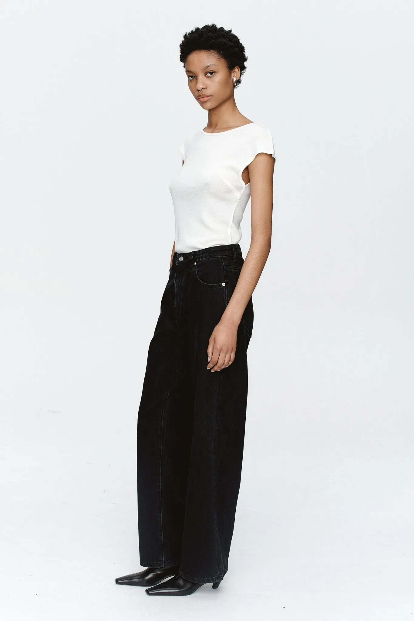 Marle | Wide Leg Jean - Black sold by Sister & Co product image thumbnail 3
