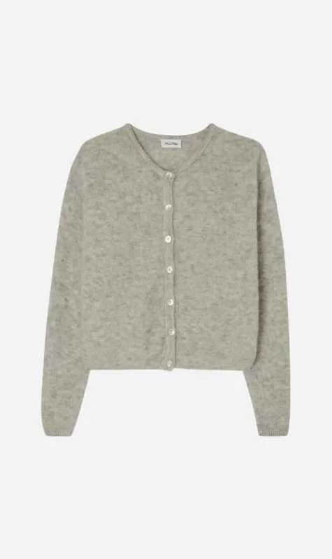 American Vintage | Cardigan - Light Grey Melange sold by Sister & Co