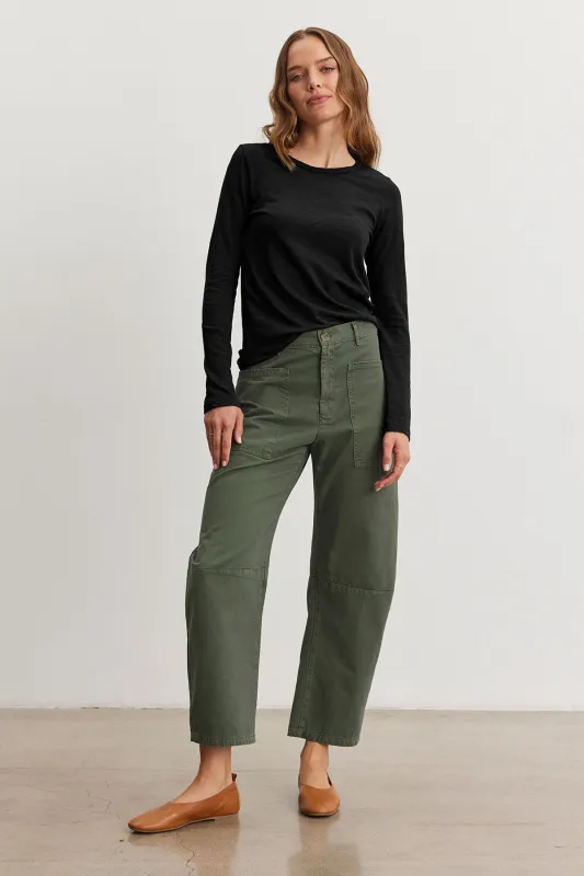 Velvet | Brylie Sanded Twill Utility Pant - Cypress sold by Sisters & Co