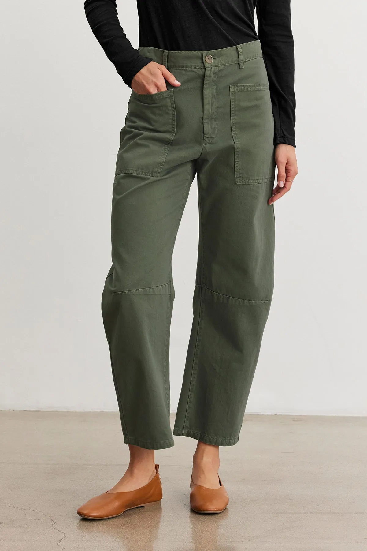 Velvet | Brylie Sanded Twill Utility Pant - Cypress sold by Sisters & Co product image thumbnail 2