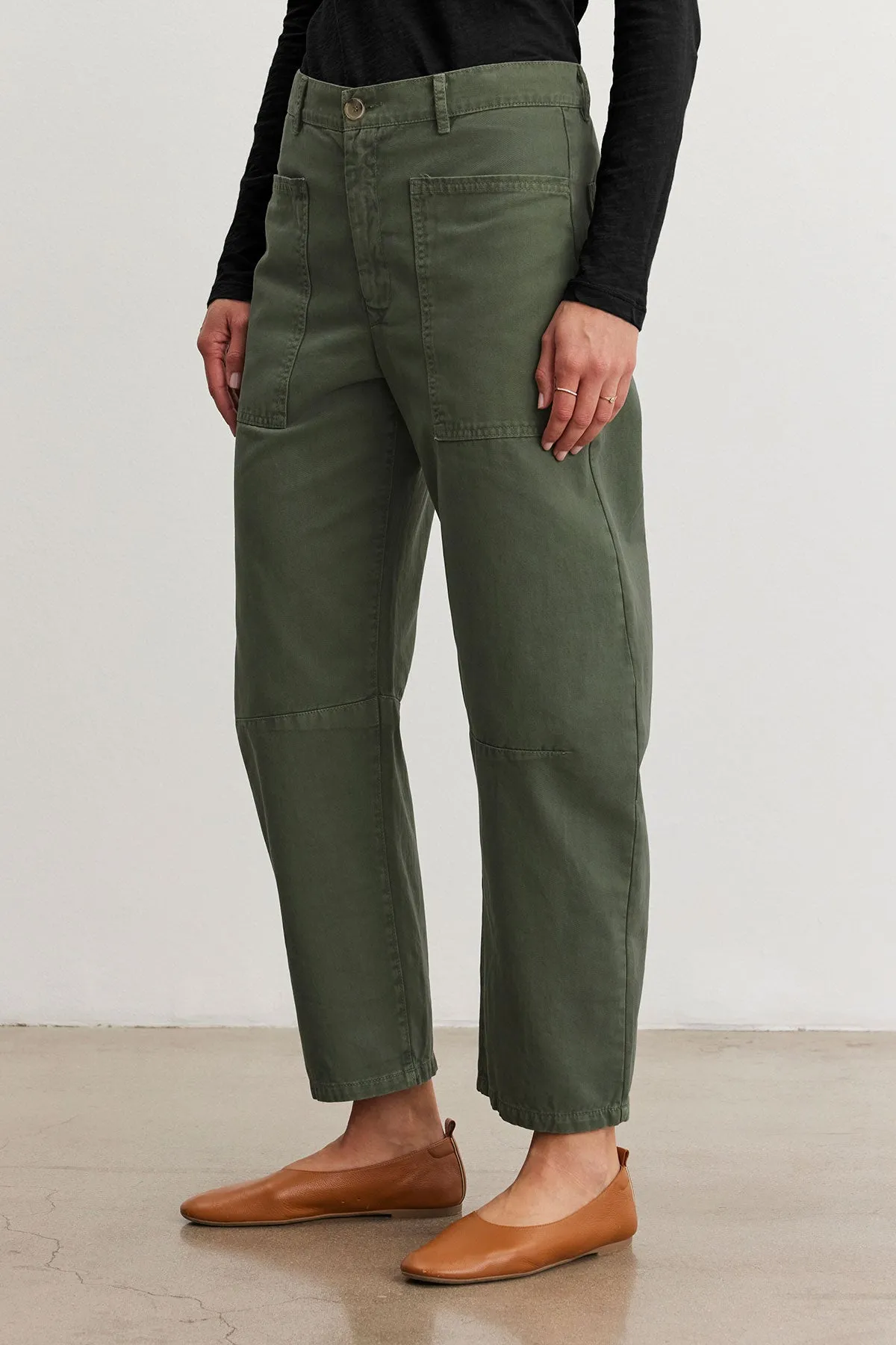 Velvet | Brylie Sanded Twill Utility Pant - Cypress sold by Sisters & Co product image thumbnail 3