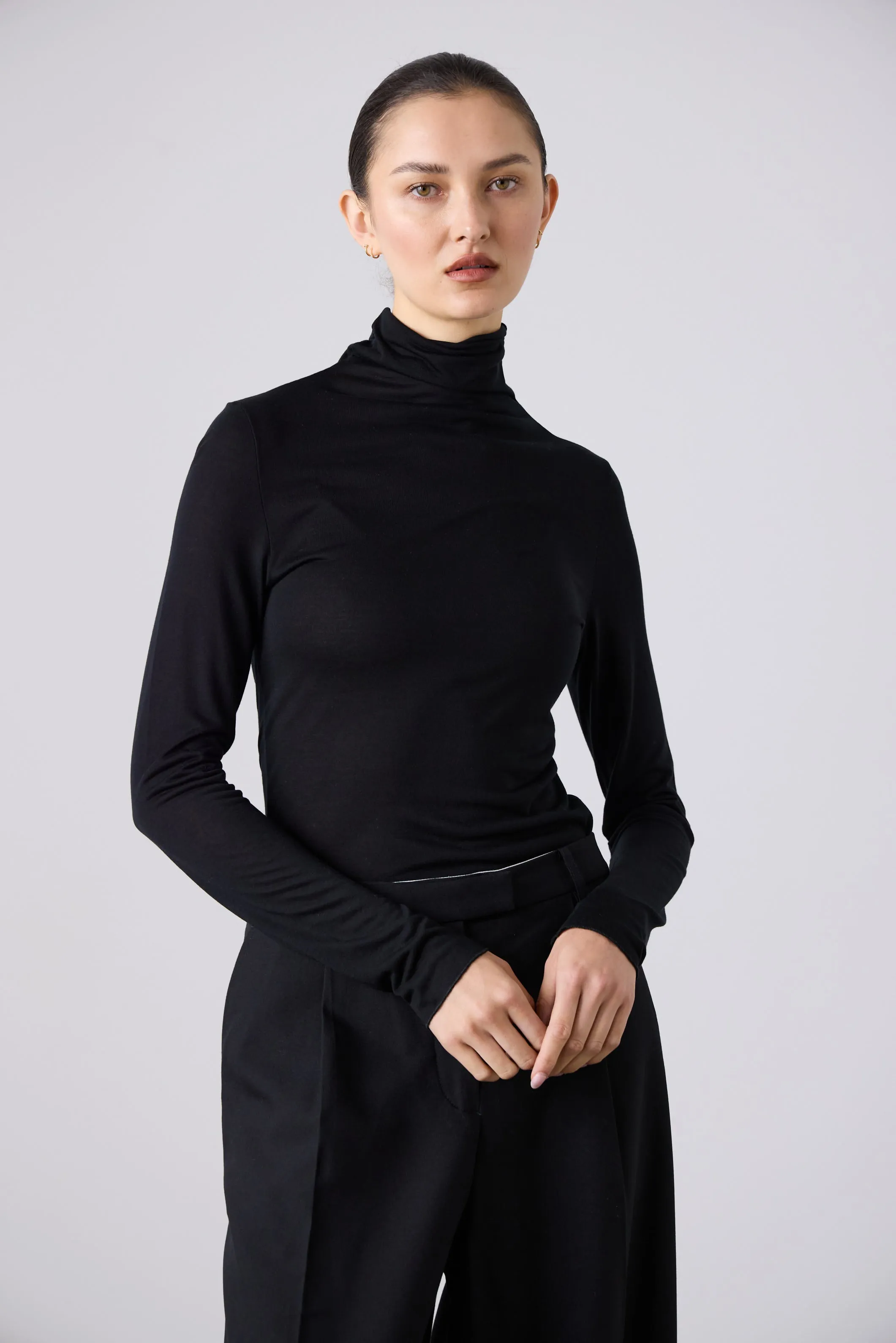 Laing | Tencel Polo - Black sold by Sister & Co product image thumbnail 3