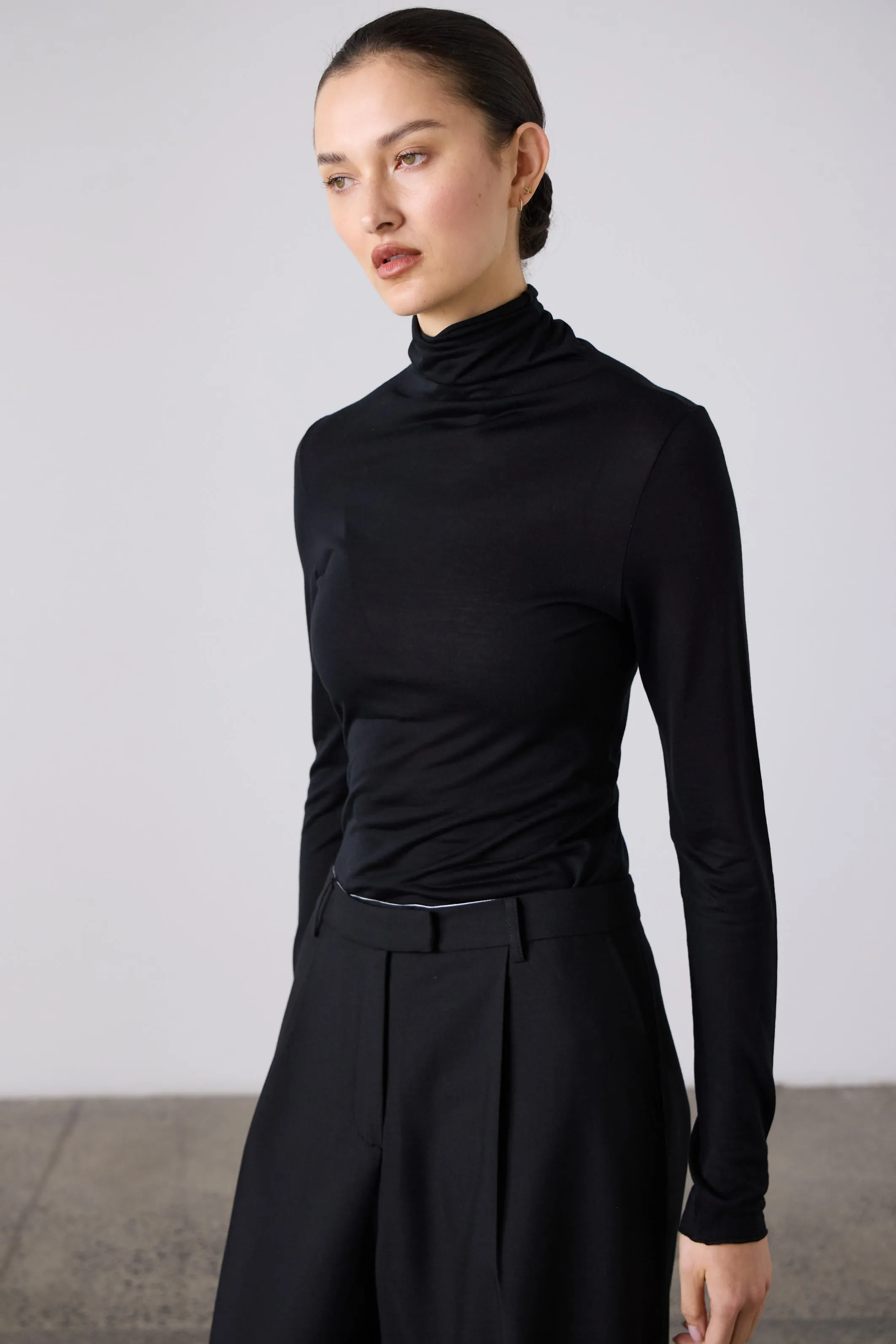 Laing | Tencel Polo - Black sold by Sister & Co
