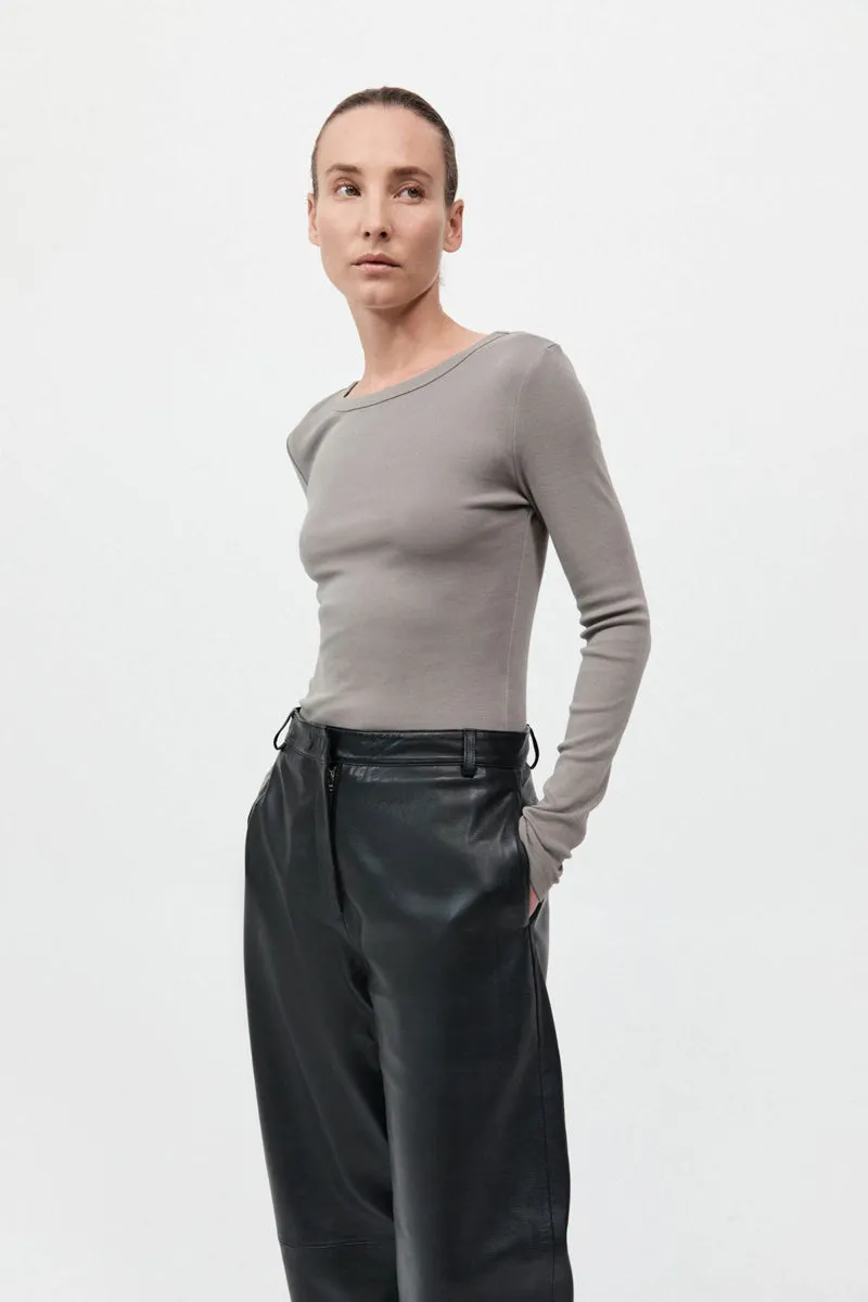 St Agni | Organic Cotton Long Sleeve Top - Slate sold by Sister & Co product image thumbnail 3