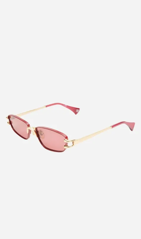 Le Specs | Numero Cinco - Bright Gold Burgundy made by Le Specs