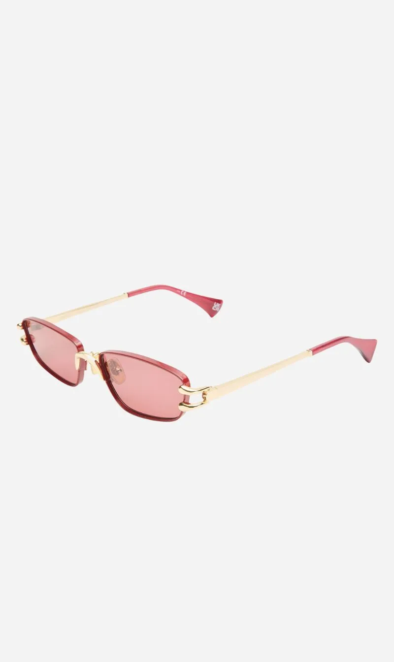 Le Specs | Numero Cinco - Bright Gold Burgundy sold by Sister & Co