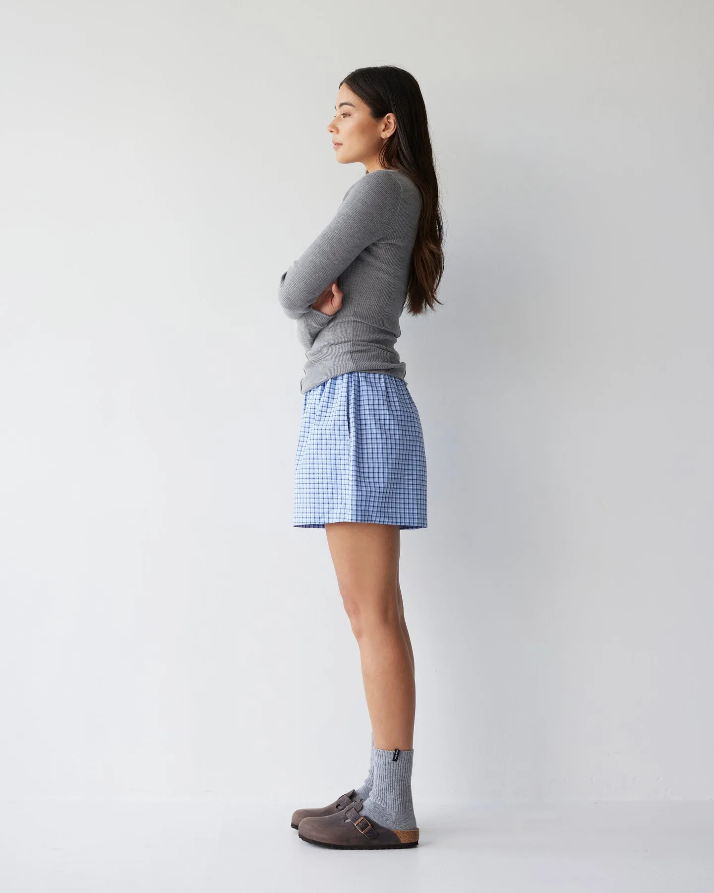 Dear Dylan | Boxer Short - Denim Blue Plaid sold by Sister & Co product image thumbnail 4