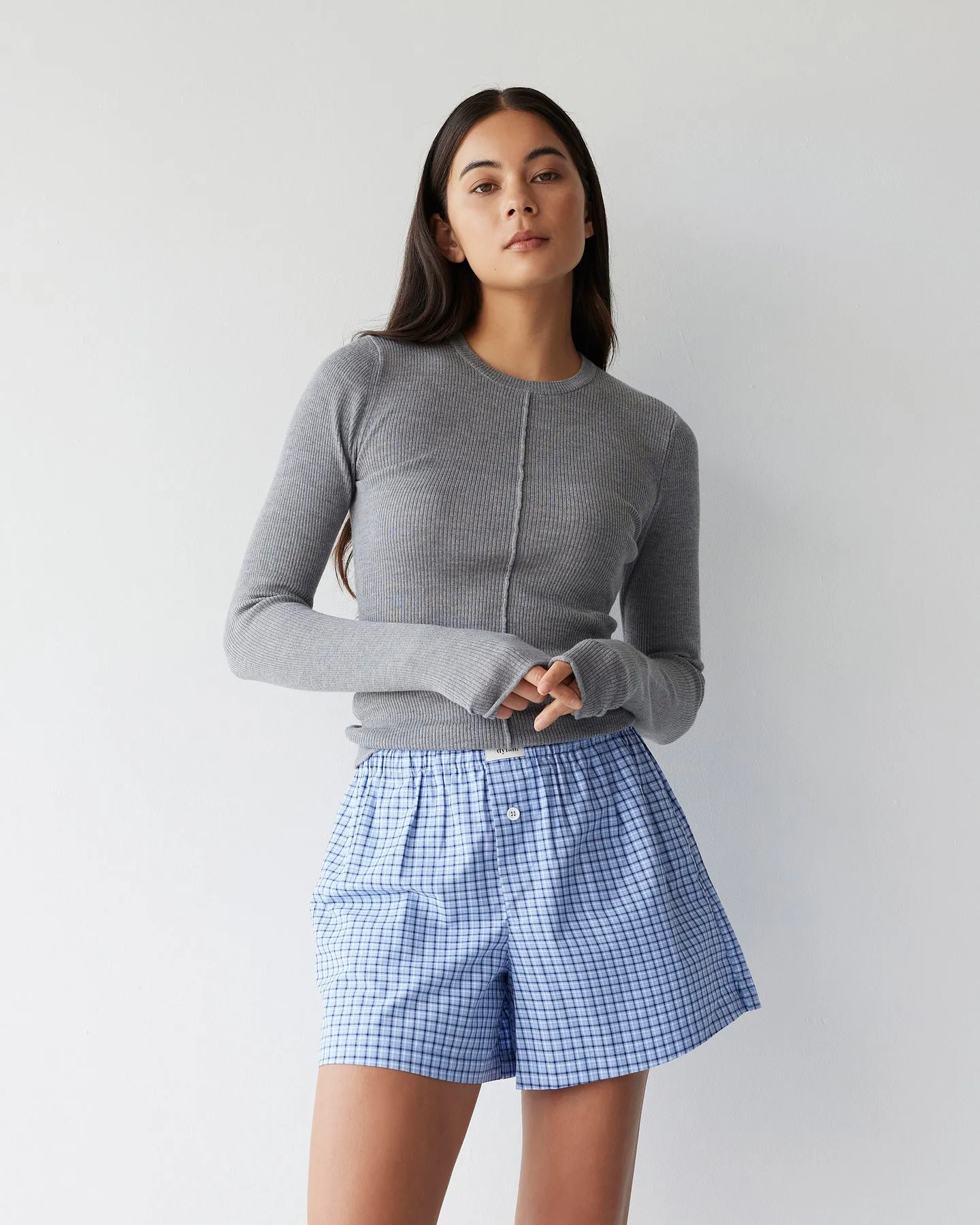 Dear Dylan | Boxer Short - Denim Blue Plaid sold by Sister & Co product image thumbnail 2