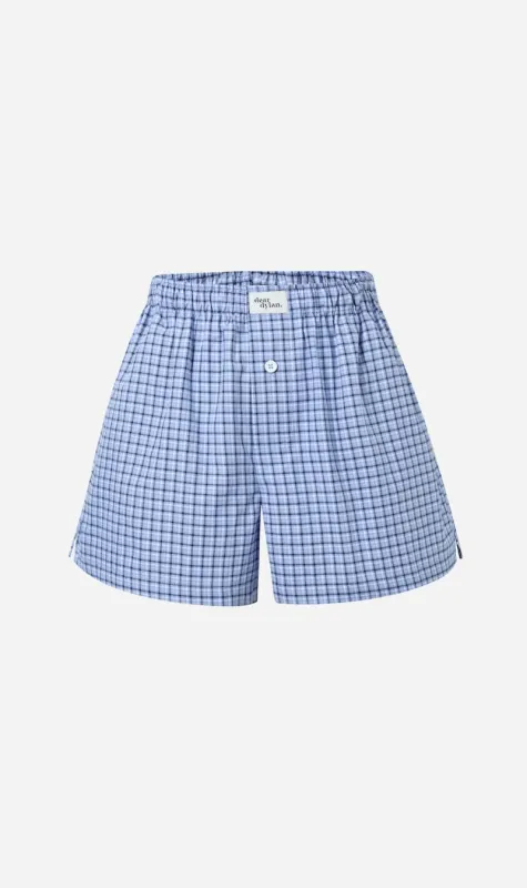 Dear Dylan | Boxer Short - Denim Blue Plaid sold by Sister & Co