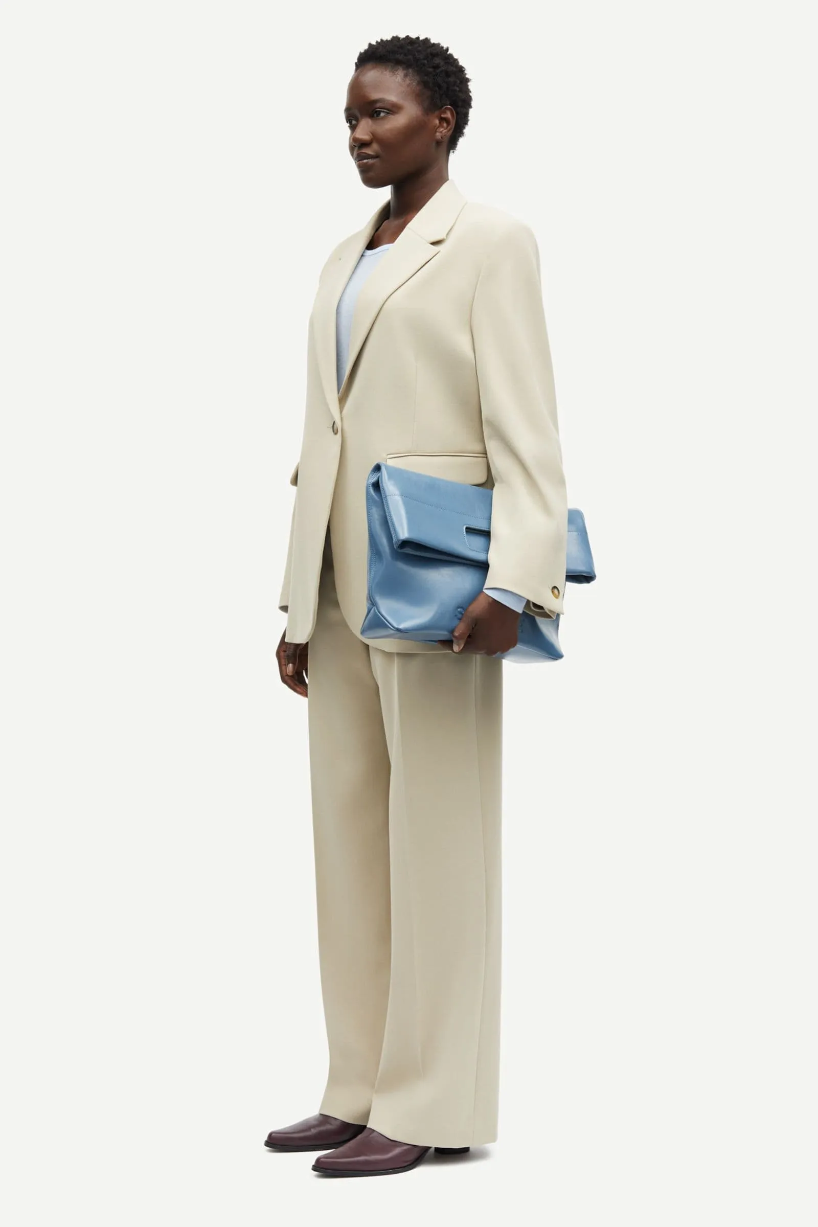 Samsoe Samsoe | Haven Blazer - White Pepper sold by Sister & Co product image thumbnail 4