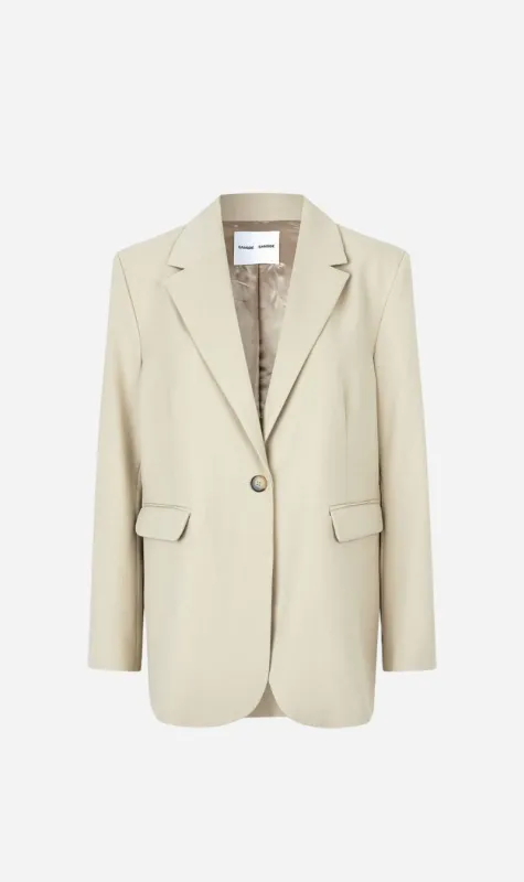 Samsoe Samsoe | Haven Blazer - White Pepper sold by Sister & Co