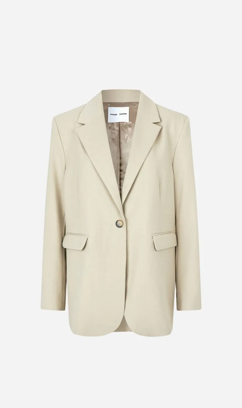 Samsoe Samsoe | Haven Blazer - White Pepper sold by Sister & Co