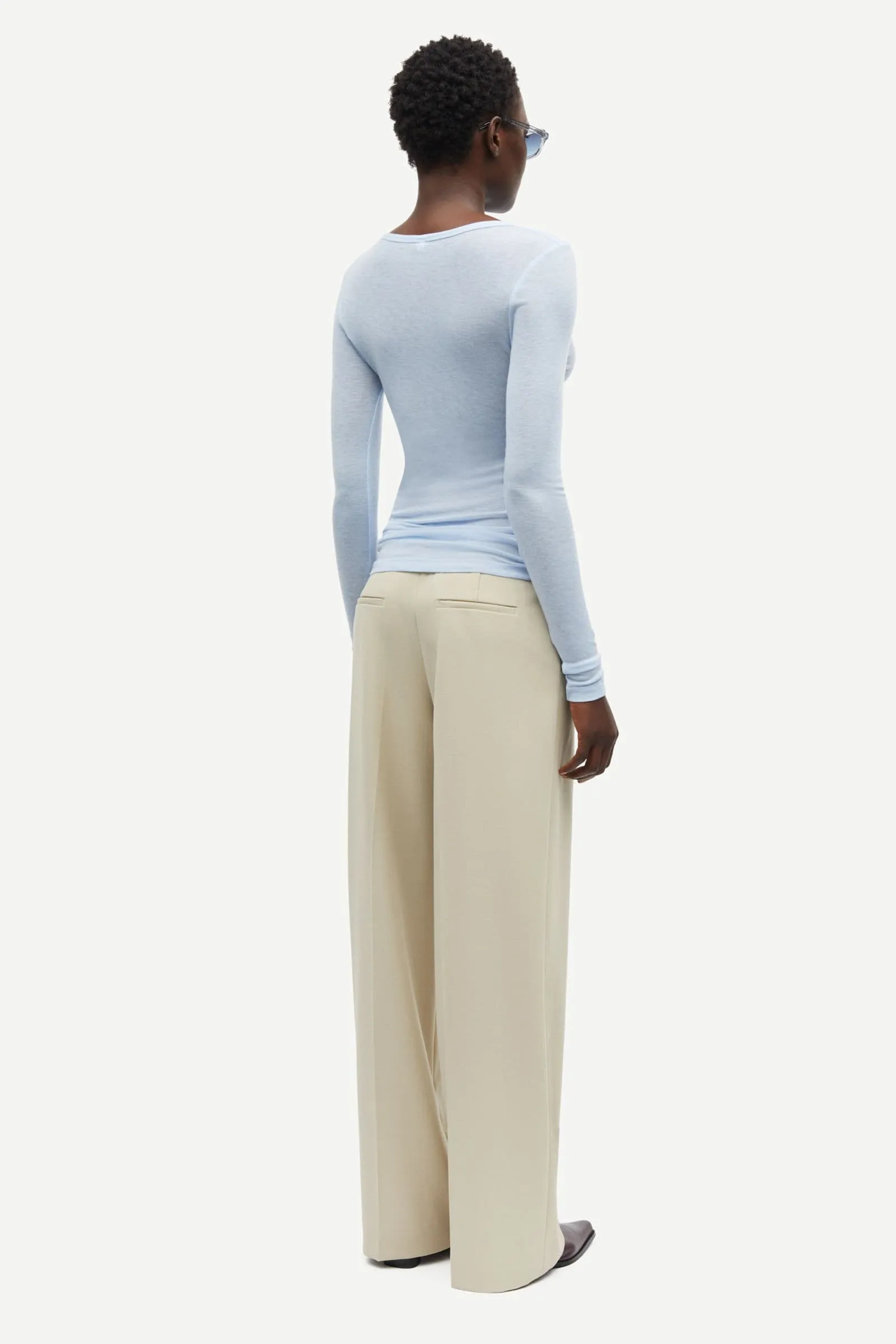 Samsoe Samsoe | Sahay Trousers - White Pepper sold by Sister & Co product image thumbnail 4