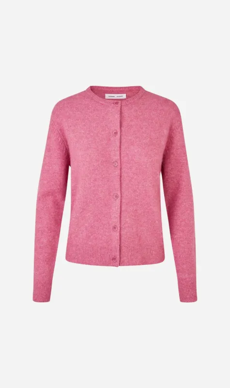 Samsoe Samsoe | Nor Short Cardigan - Rose Wine sold by Sister & Co