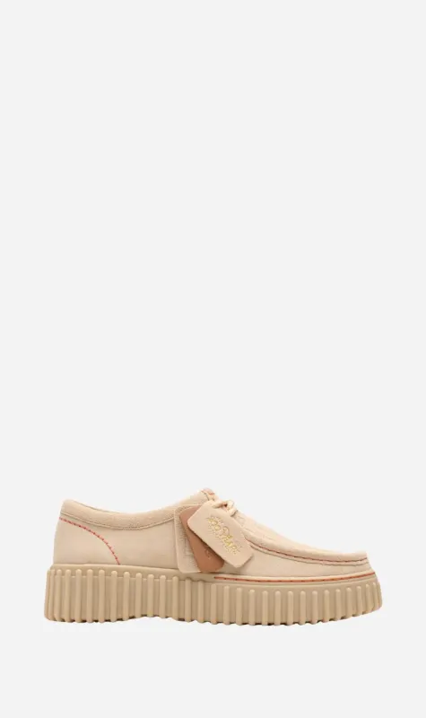 Clarks | Torhill Bee - Ecru Suede sold by Sister & Co