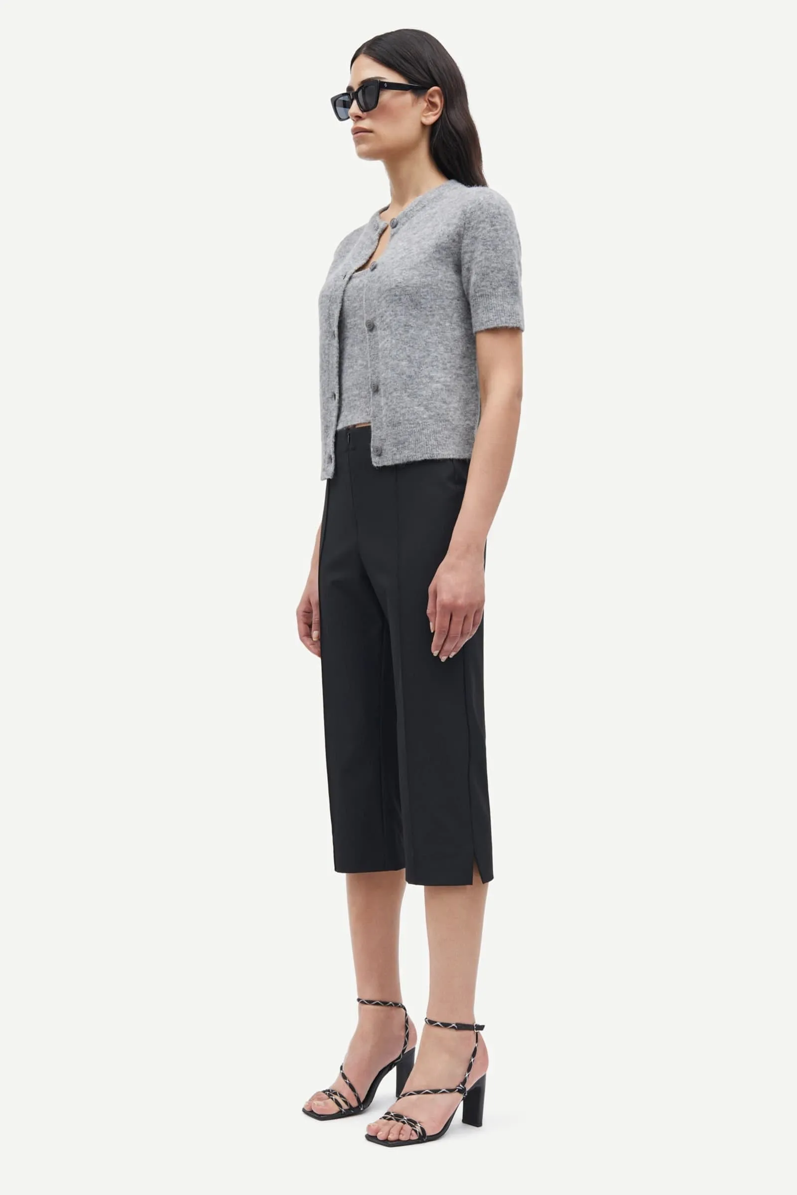 Samsoe Samsoe | Sanoura SS Cardigan - Grey Mel. sold by Sister & Co product image thumbnail 3