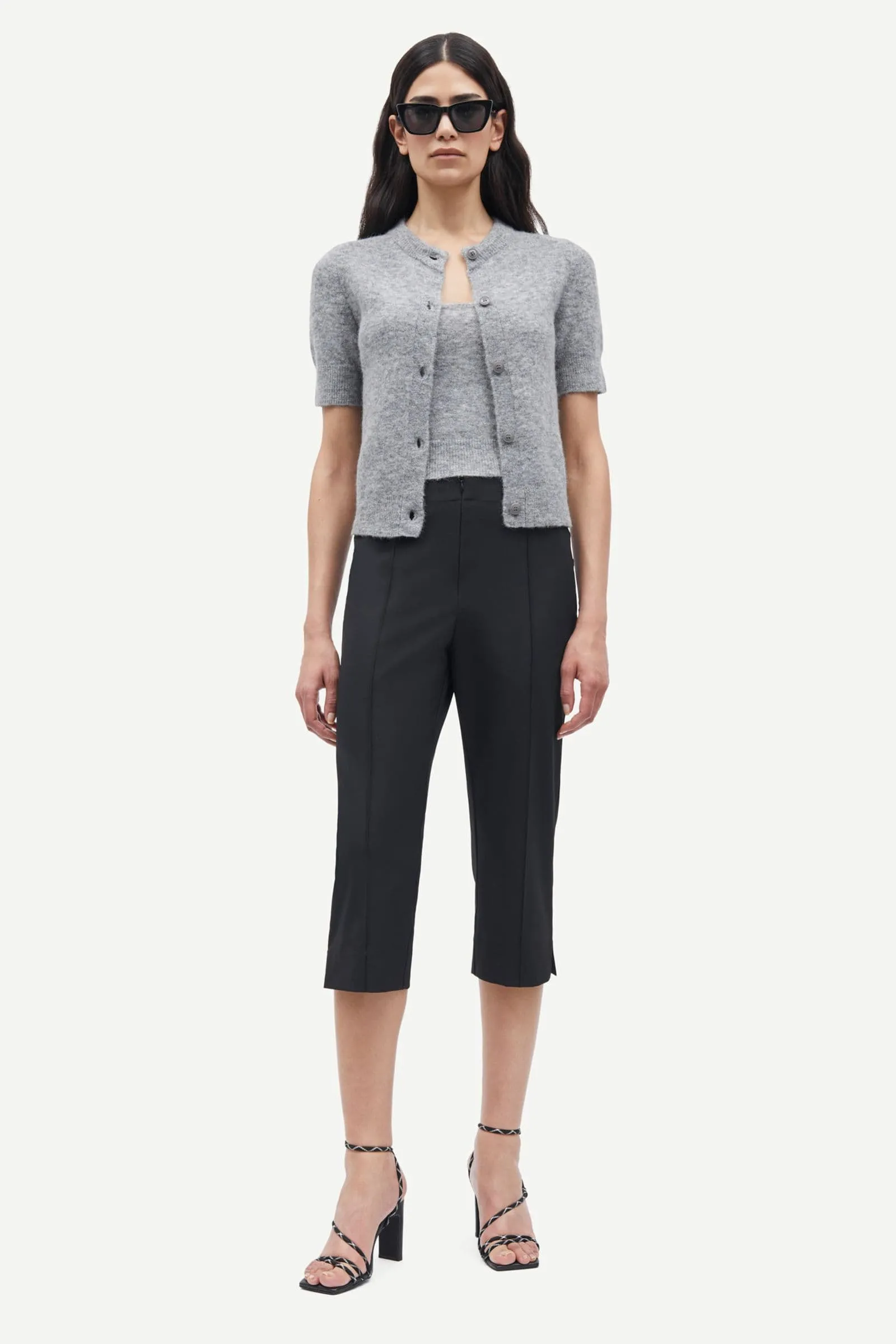 Samsoe Samsoe | Sanoura SS Cardigan - Grey Mel. sold by Sister & Co product image thumbnail 4