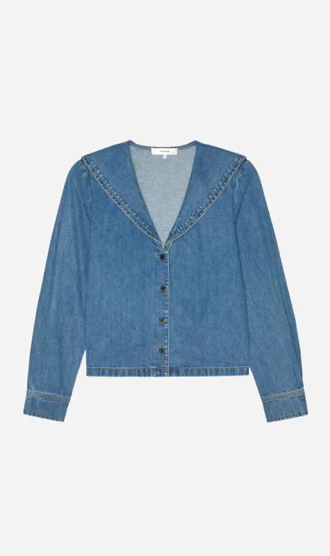 Frame Denim | The Billow Sleeve Shirt - Subtle sold by Sister & Co