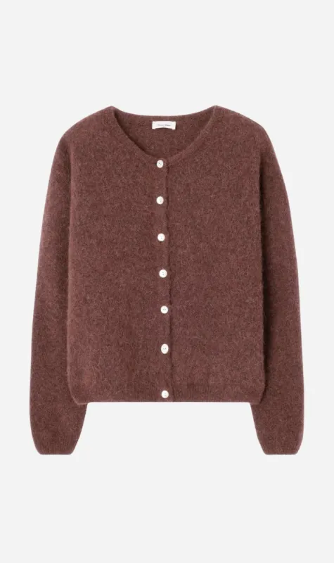 American Vintage | Cardigan - Choco Black Melange sold by Sister & Co