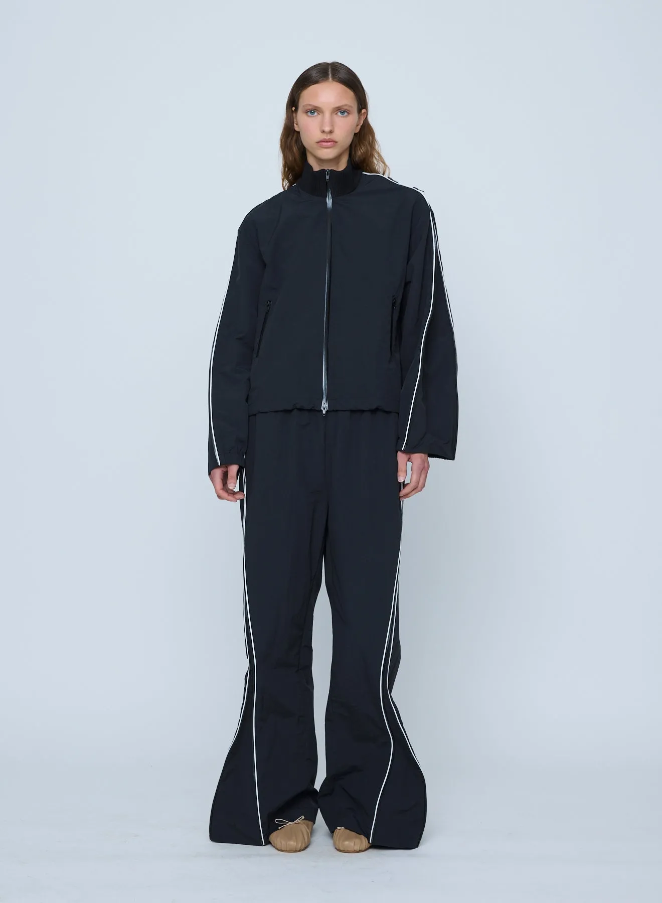 Wynn Hamlyn | Curved Leg Zip Track Pant - Black/White sold by Sister & Co product image thumbnail 2