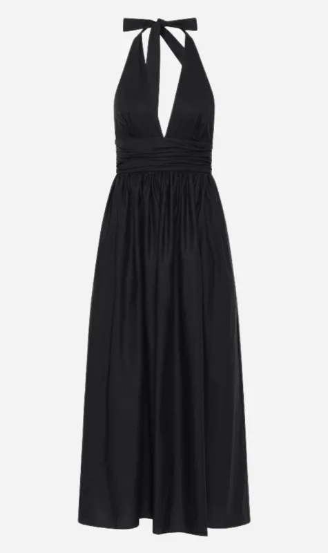 Matteau | Plunge Halter Dress - Black sold by Sister & Co