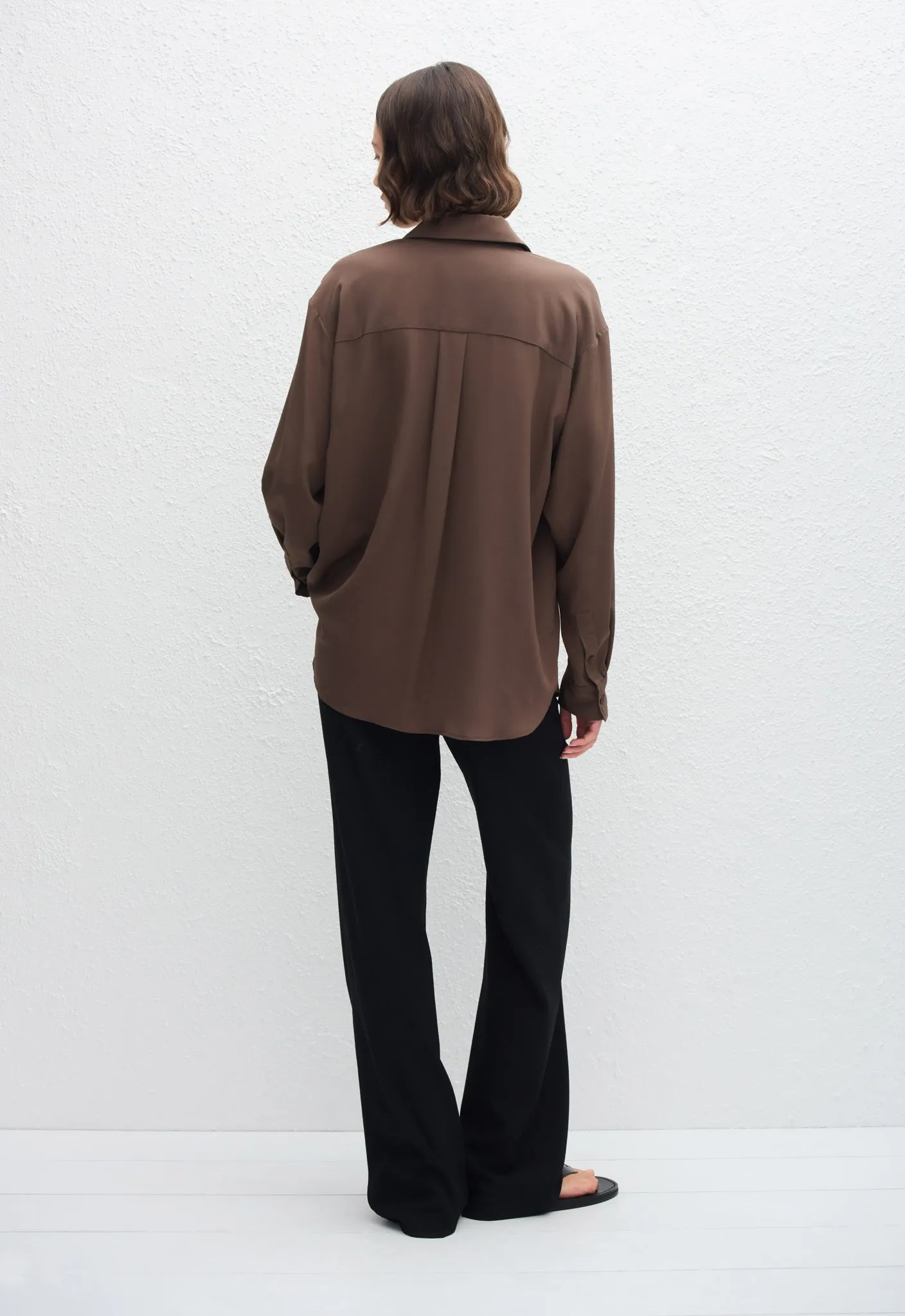 Matteau | Long Sleeve Silk Shirt - Truffle sold by Sister & Co product image thumbnail 3