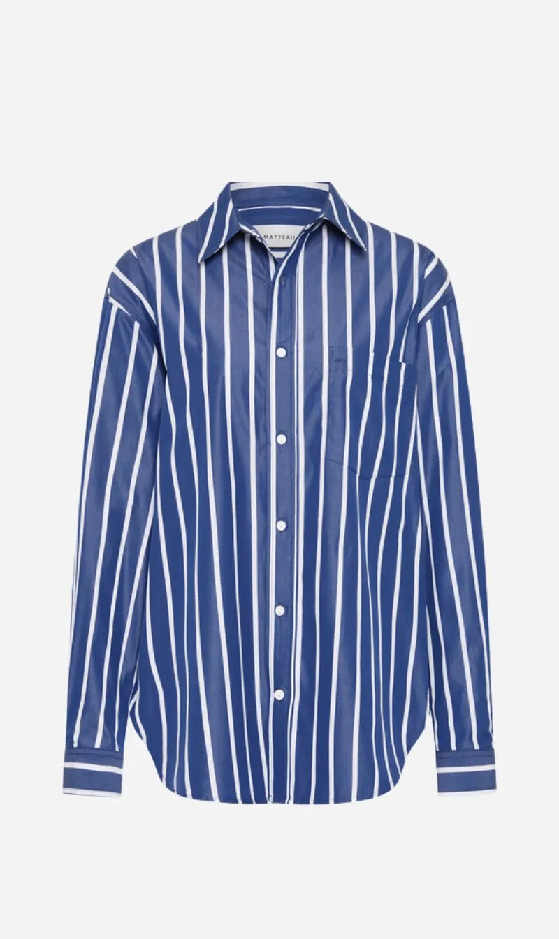 Matteau | Classic Stripe Shirt - Marine sold by Sister & Co