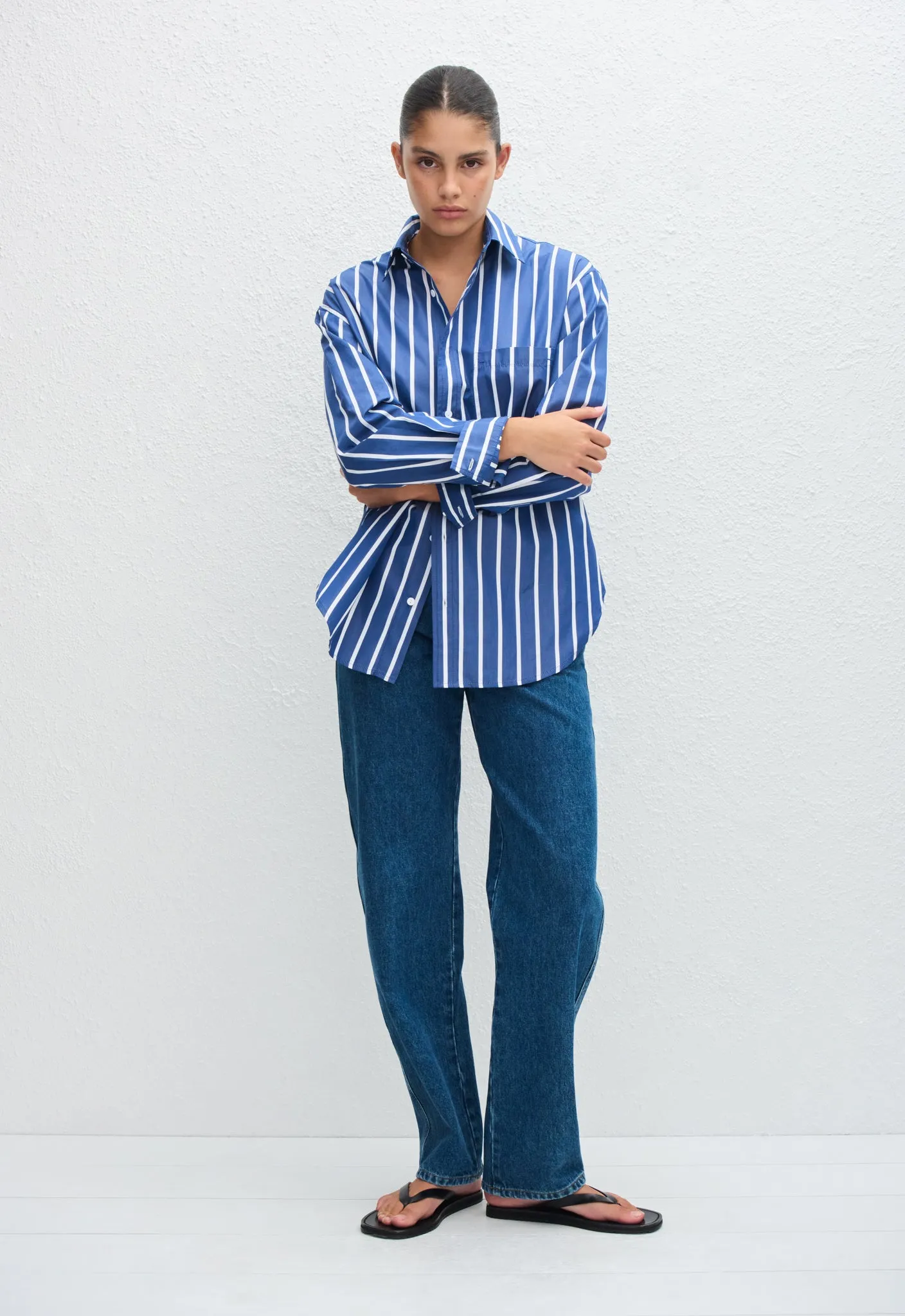 Matteau | Classic Stripe Shirt - Marine sold by Sister & Co product image thumbnail 5