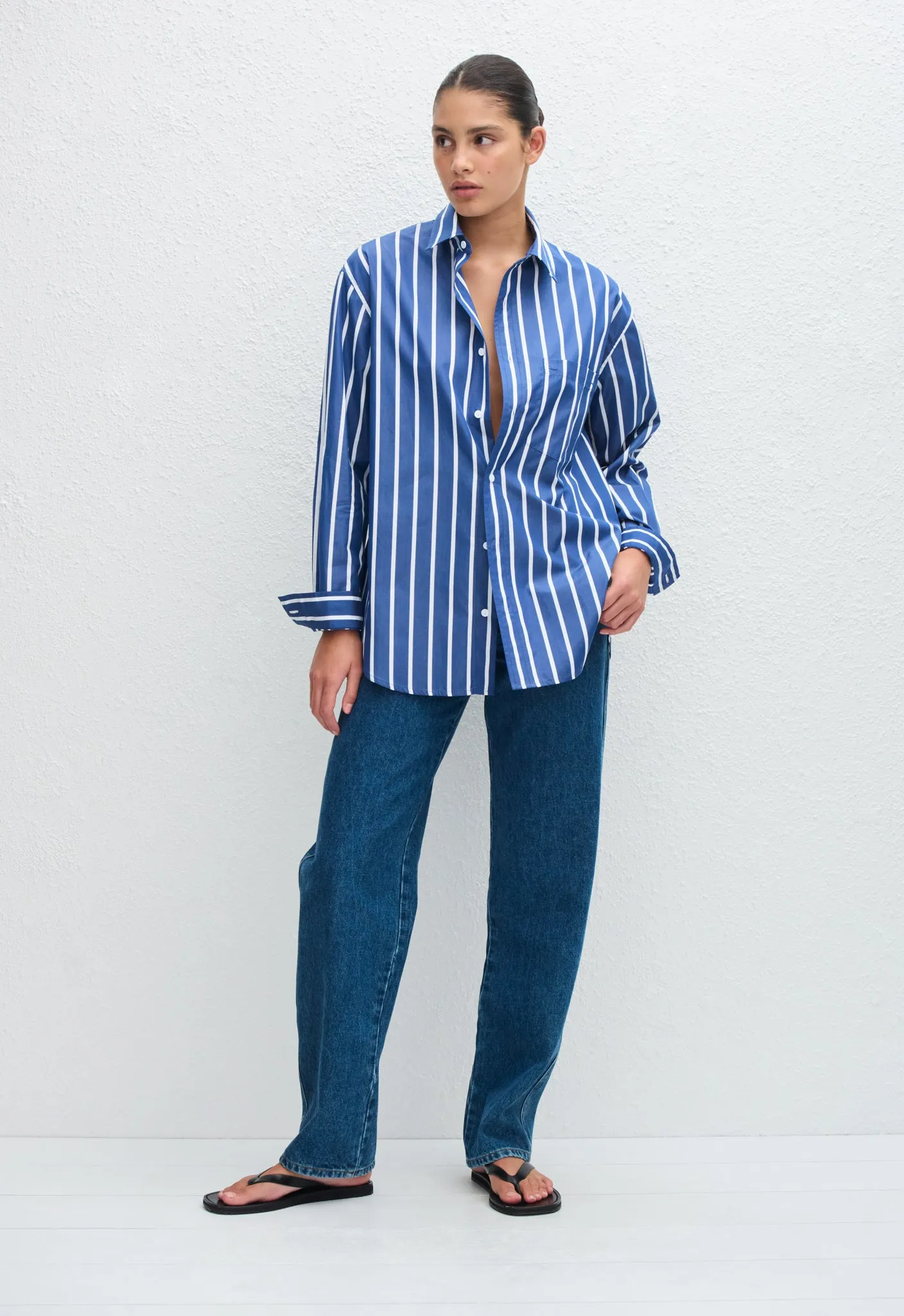 Matteau | Classic Stripe Shirt - Marine sold by Sister & Co product image thumbnail 4