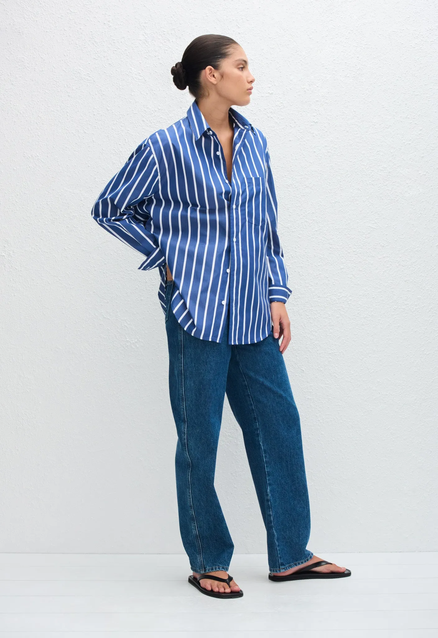 Matteau | Classic Stripe Shirt - Marine sold by Sister & Co product image thumbnail 3