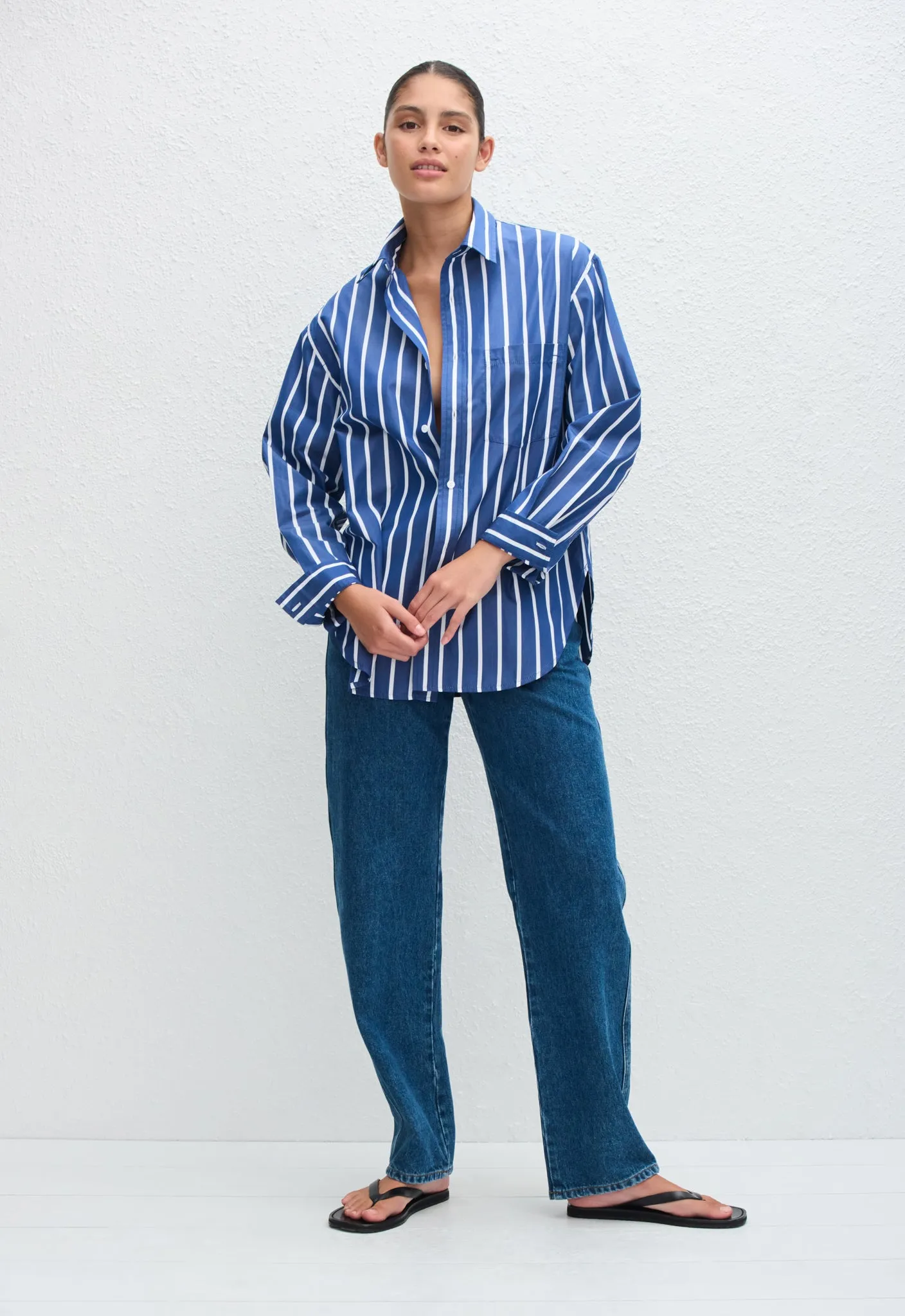 Matteau | Classic Stripe Shirt - Marine sold by Sister & Co product image thumbnail 2