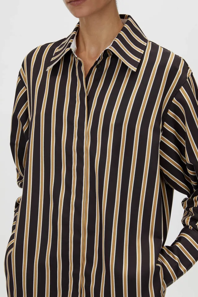 Camilla and Marc | Novella Shirt - Black/Bronze Stripe sold by Sisters & Co product image thumbnail 5