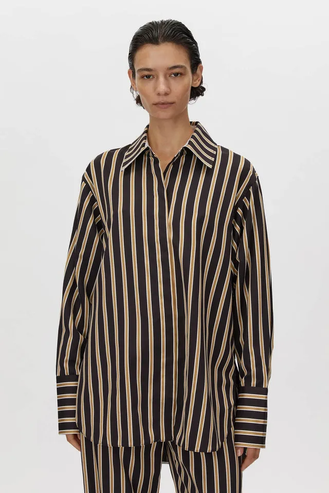 Camilla and Marc | Novella Shirt - Black/Bronze Stripe sold by Sisters & Co product image thumbnail 3