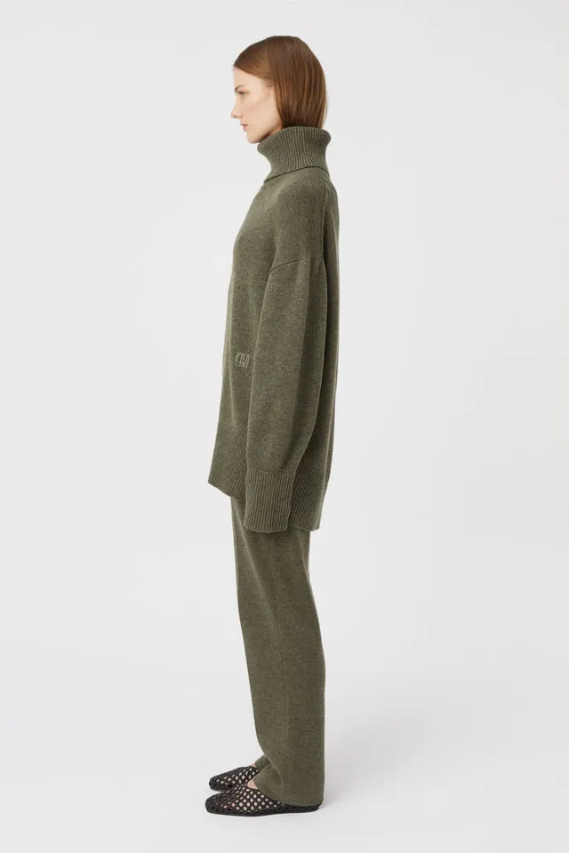 Camilla and Marc | Pascal Cashmere Blend Pant - Army Green sold by Sisters & Co product image thumbnail 4