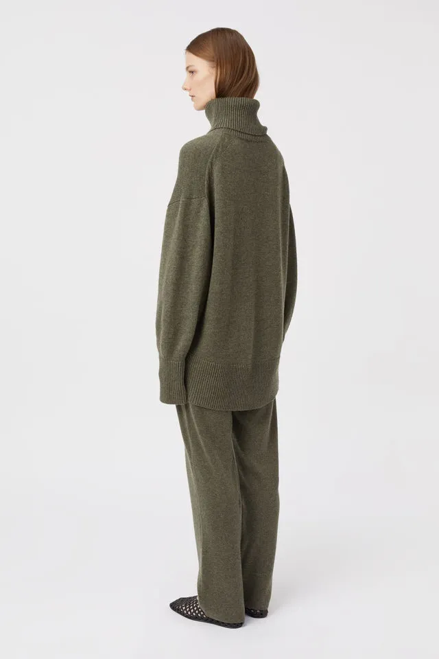 Camilla and Marc | Pascal Cashmere Blend Pant - Army Green sold by Sisters & Co product image thumbnail 3