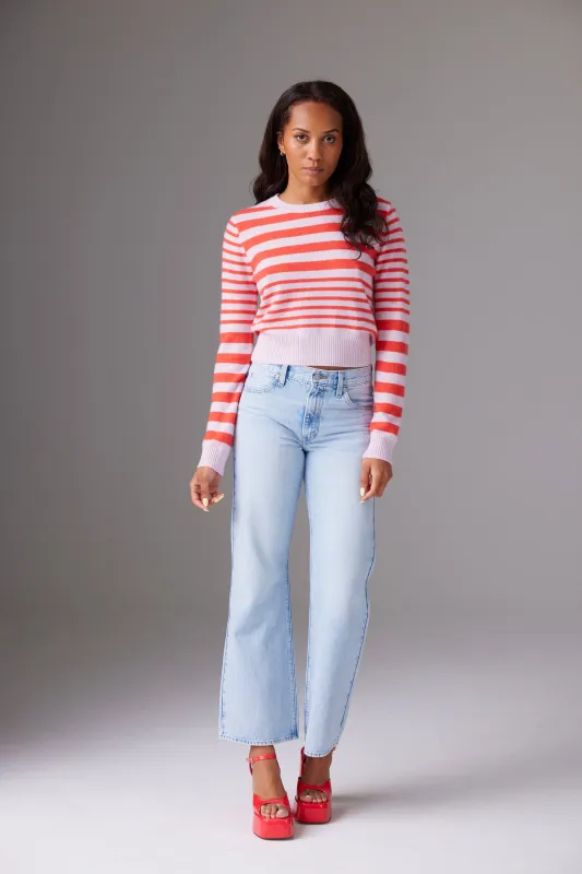 CRUSH | Womad Little Crew Cashmere Sweater - Clementine Pop sold by Sister & Co