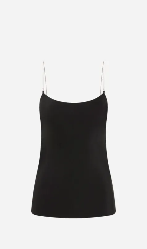St Agni | Fine Chain Silk Cami - Black sold by Sister & Co