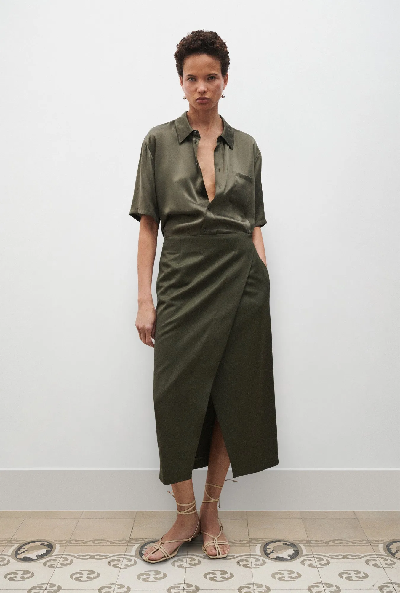 Silk Laundry | Short Sleeve Boyfriend Shirt - Pine sold by Sister & Co product image thumbnail 2