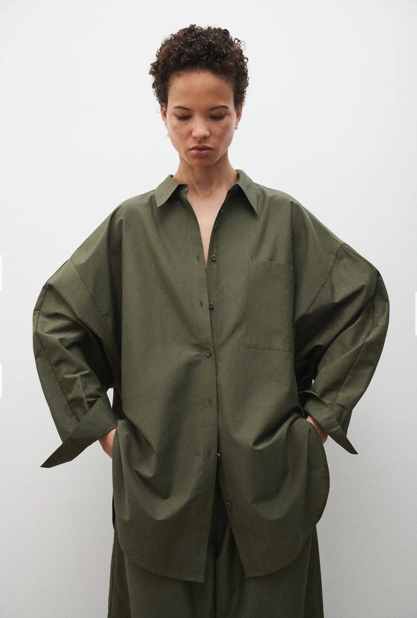Silk Laundry | Cotton Silk Round Shirt - Pine sold by Sisters & Co product image thumbnail 2