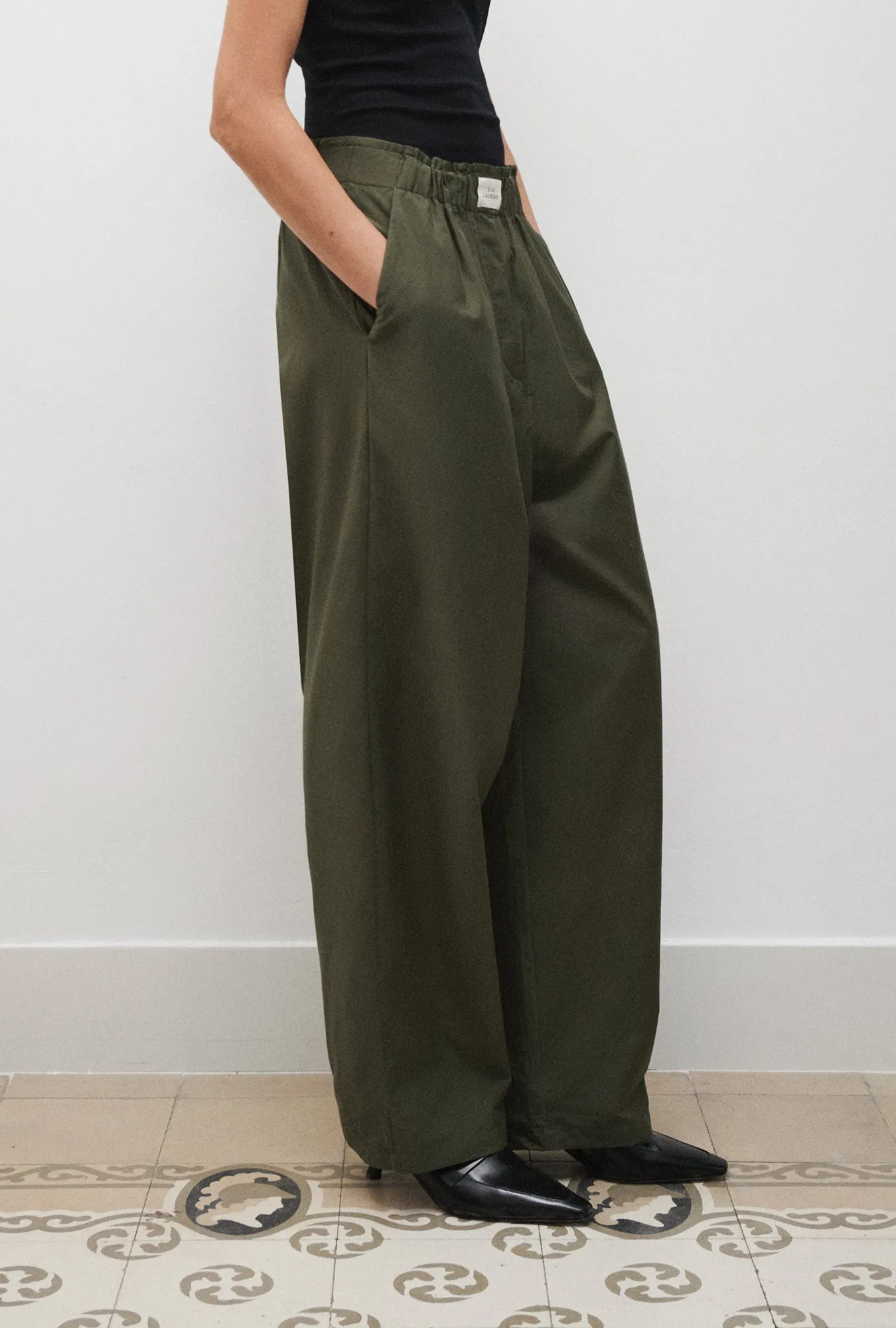 Silk Laundry | Cotton Silk Paper Bag Pants - Pine sold by Sisters & Co product image thumbnail 3