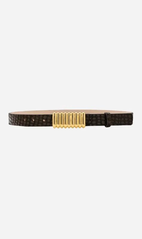 Heaven Mayhem | Pebble Belt - Gold/Brown sold by Sister & Co
