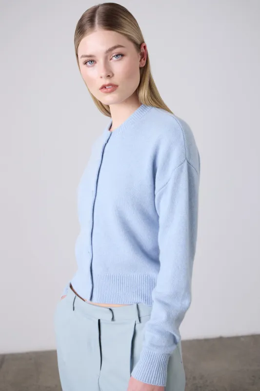 Laing | Boxy Cashmere Cardigan - Sky sold by Sister & Co