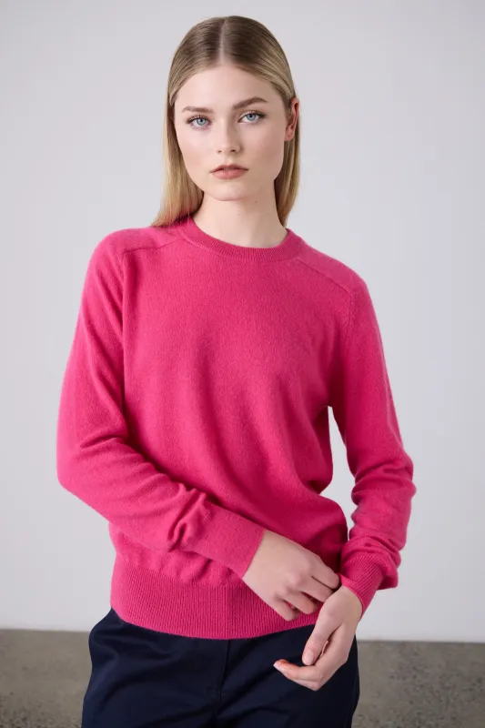 Laing | Sam Cashmere Crew - Elsa Pink sold by Sister & Co
