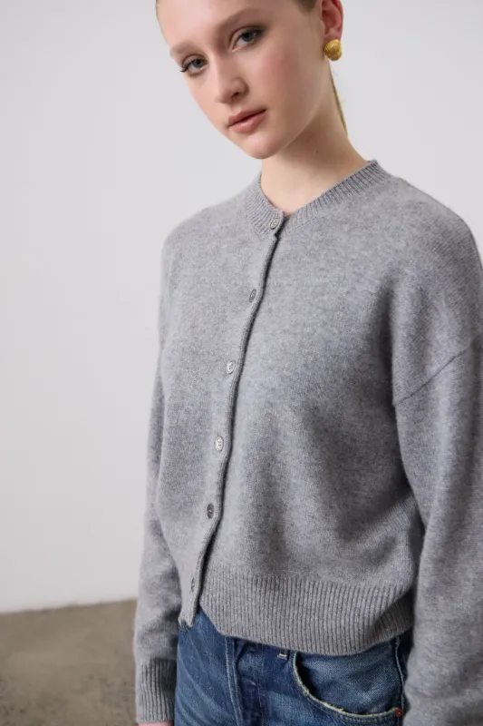 Laing | Boxy Cashmere Cardigan - Grey Marle sold by Sister & Co