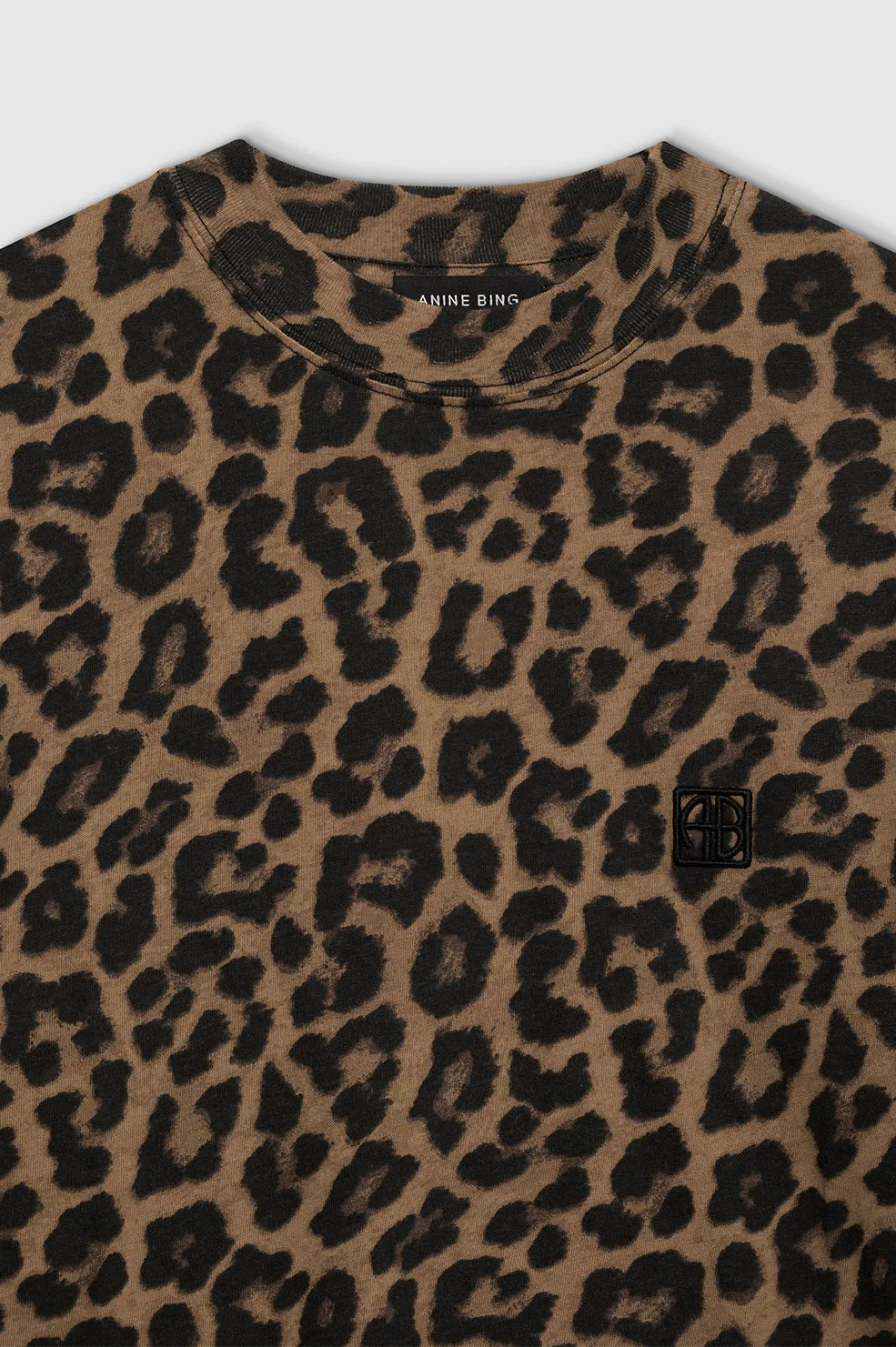 Anine Bing | Avi Tee - Black & Brown Leopard sold by Sisters & Co product image thumbnail 3