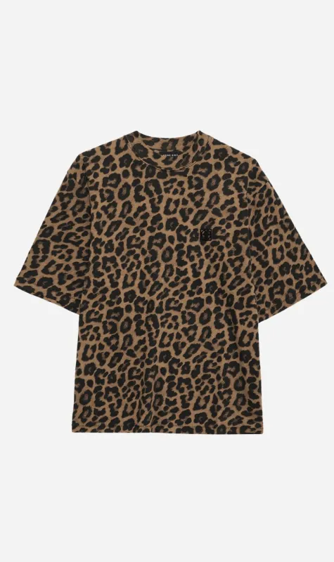 Anine Bing | Avi Tee - Black & Brown Leopard sold by Sister & Co
