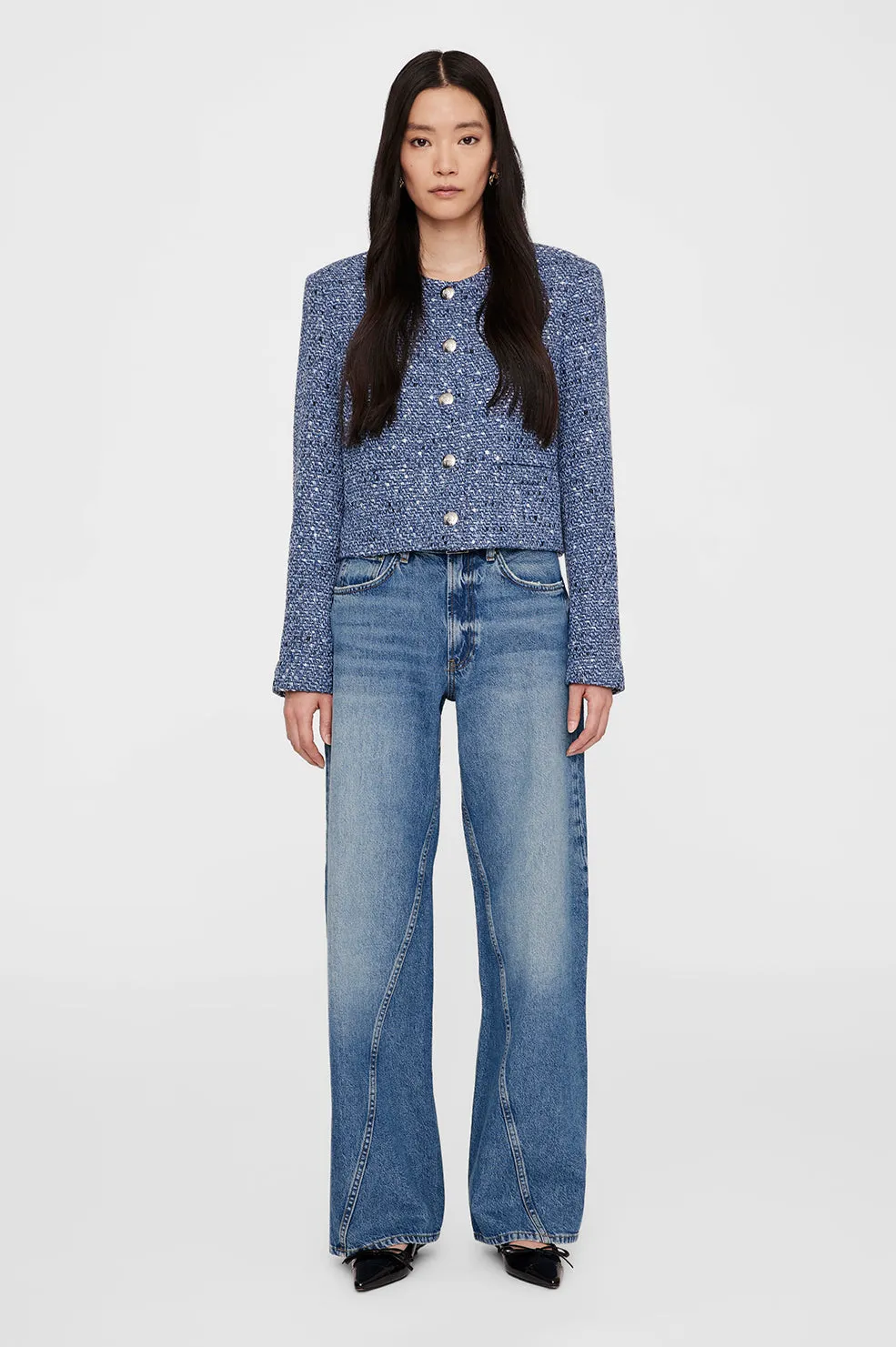 Anine Bing | Amber Jacket - Blue Tweed sold by Sister & Co product image thumbnail 5