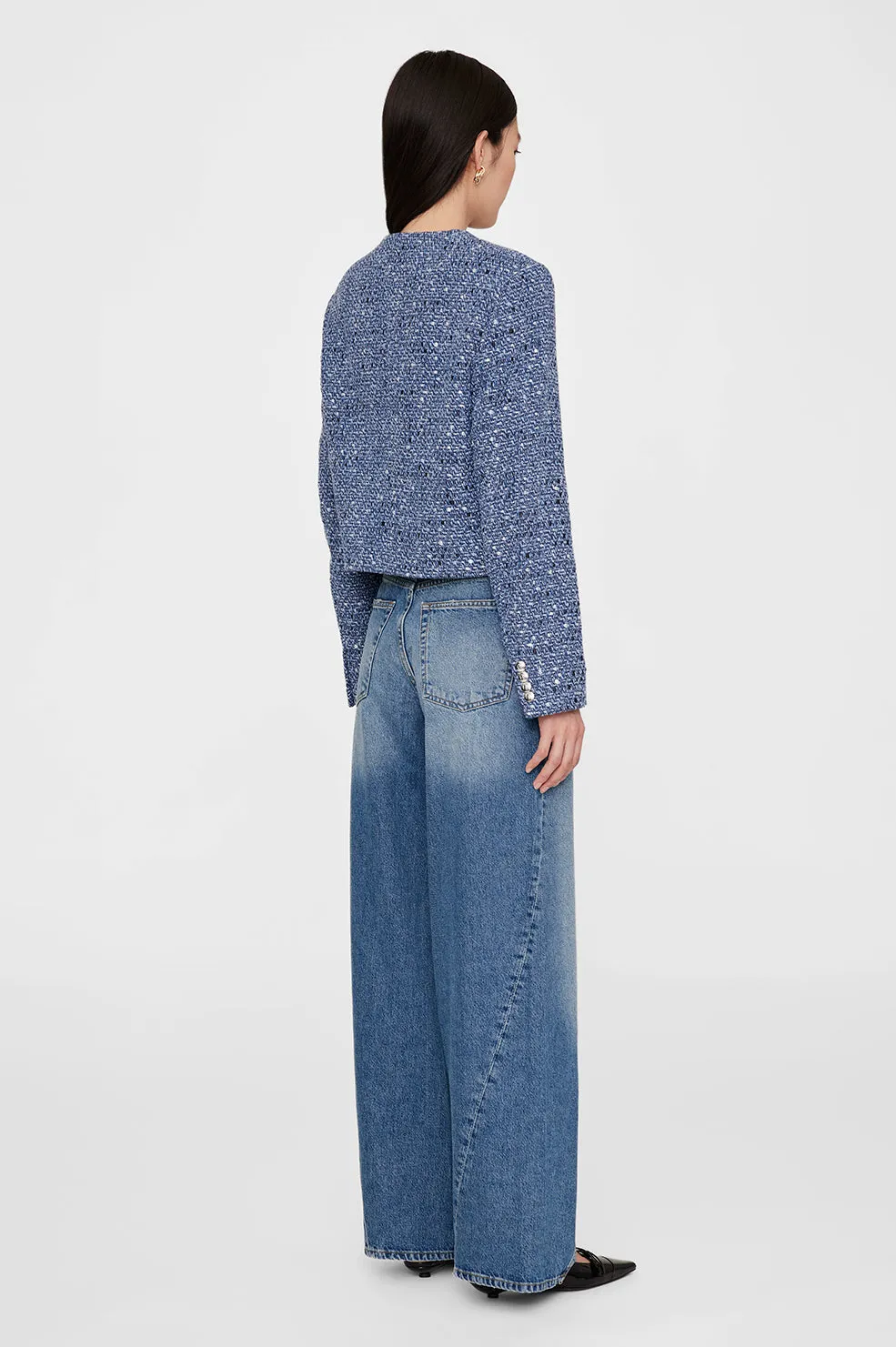 Anine Bing | Amber Jacket - Blue Tweed sold by Sister & Co product image thumbnail 3